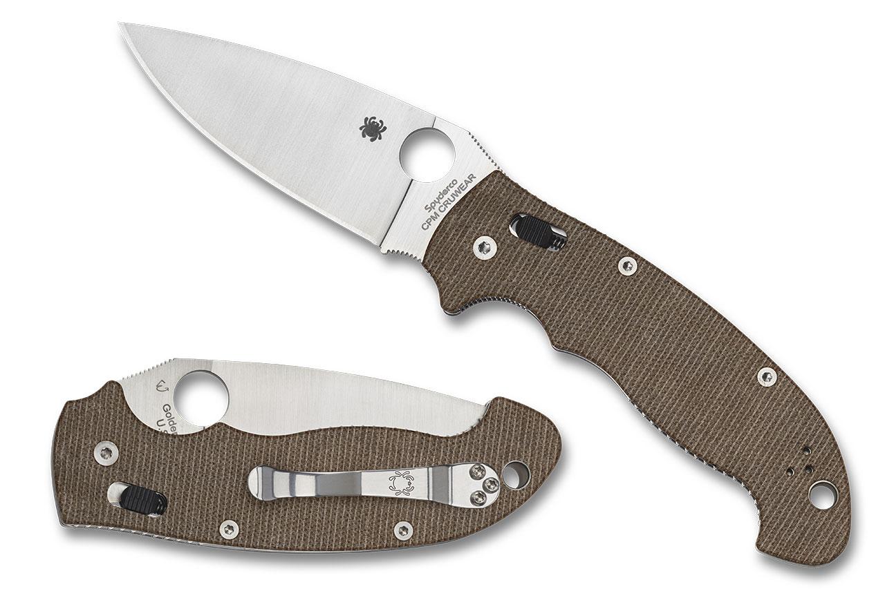 Spyderco Manix 2 XL knife showing blade and handle, designed for ergonomic use and smooth operation.