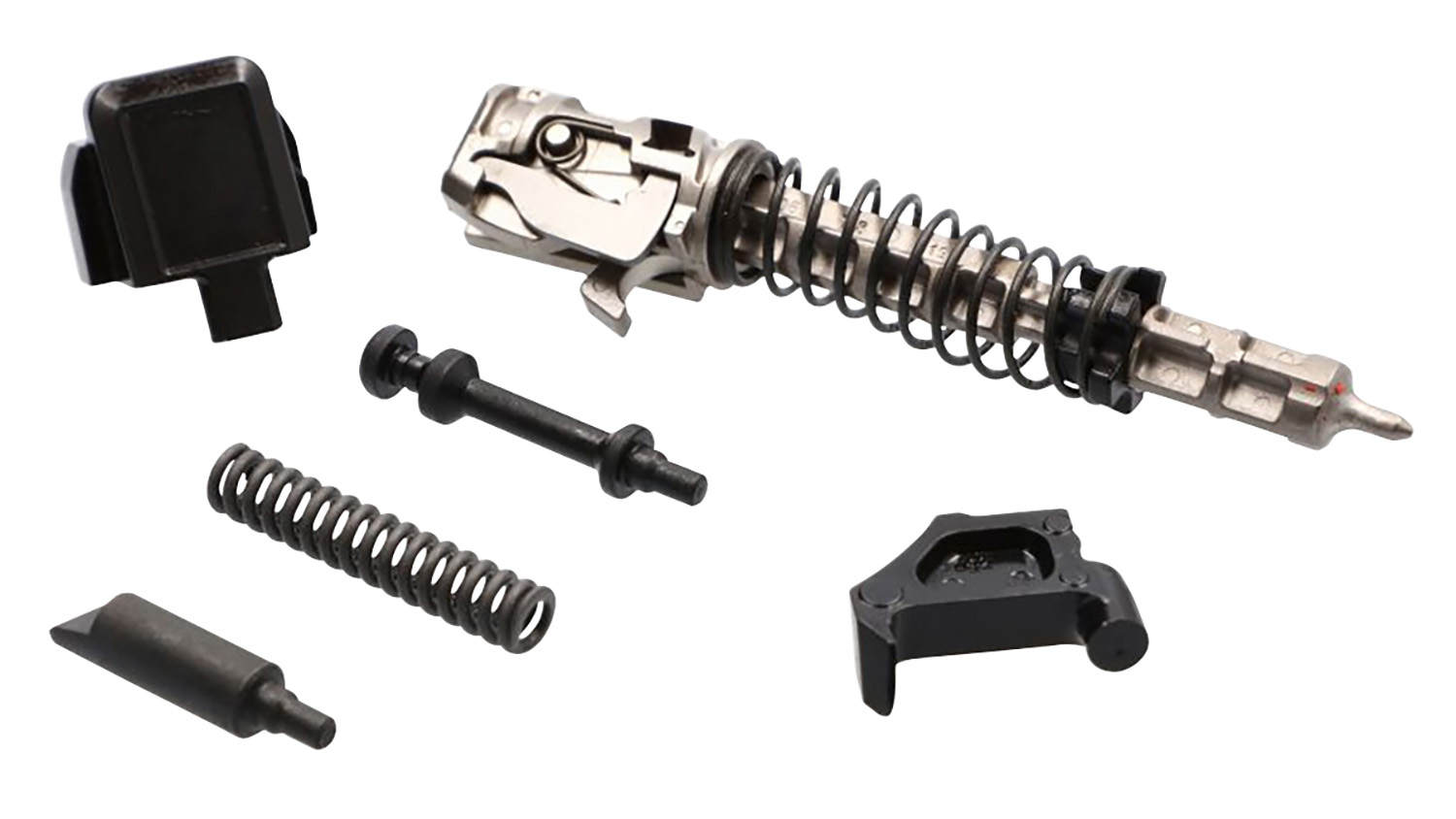 SIG SAUER P365 9mm Slide Completion Kit parts including striker assembly and springs, ideal for upgrades and replacements.