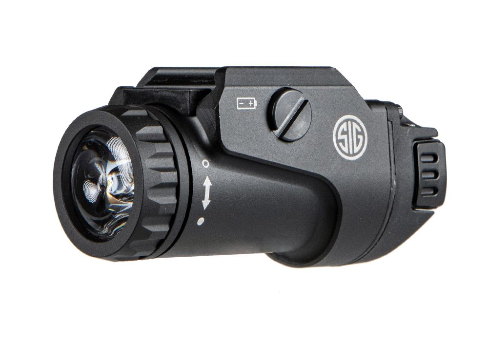 SIG SAUER FOXTROT1X tactical flashlight with ambidextrous controls and a powerful 450 lumens output.