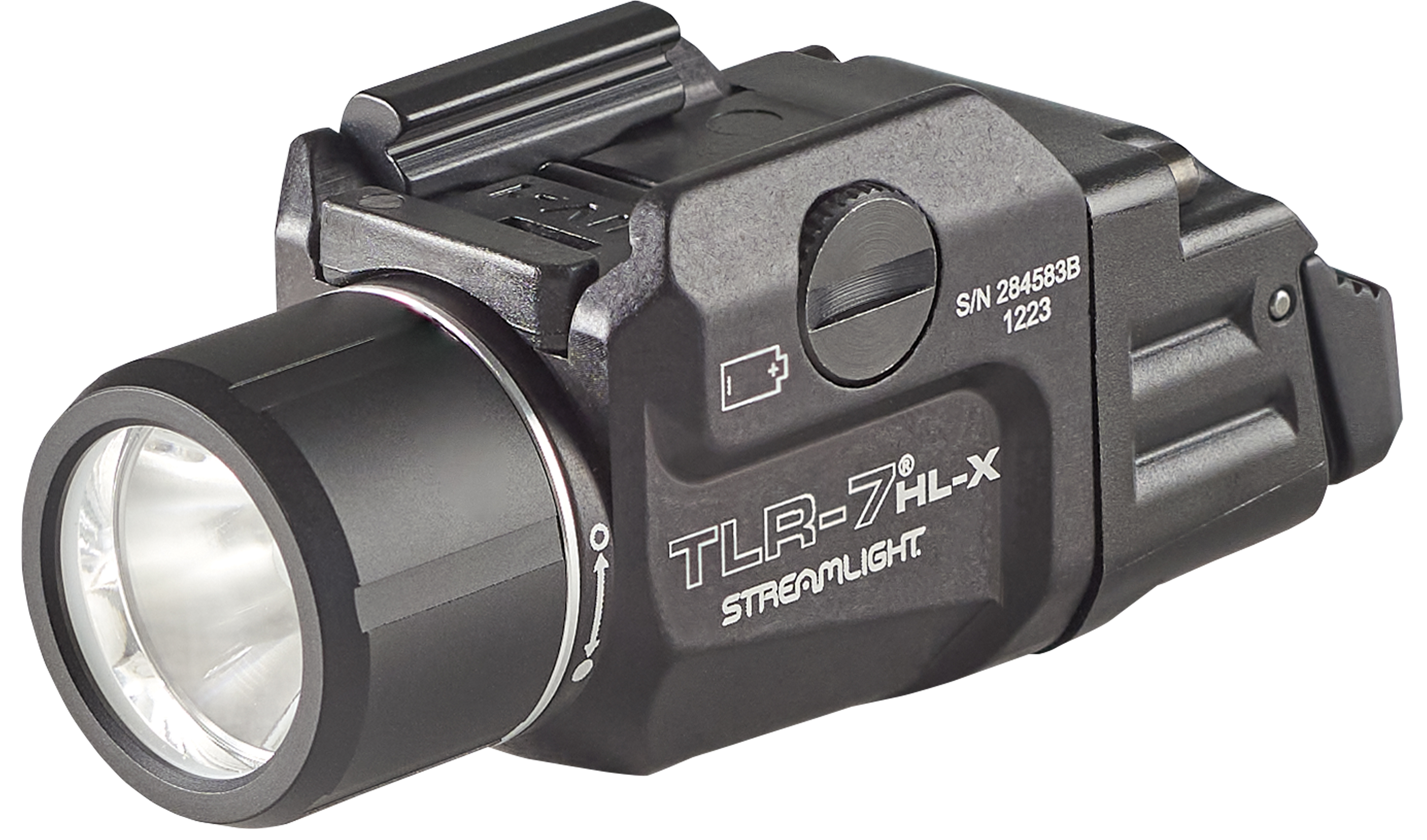 Streamlight TLR-7 HL-X USB multi-fuel rail-mounted light with interchangeable paddle switches.