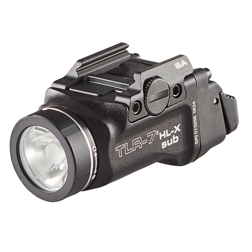 Streamlight TLR-7 HL-X sub USB weapon light for Springfield Armory Hellcat, compact and ultra-bright with 1,000 lumens output.