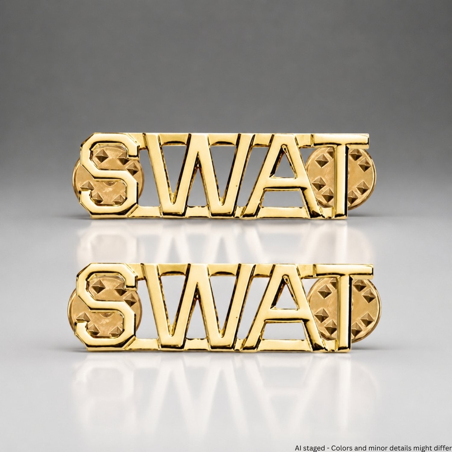 First Class SWAT Collar Pins, Pair (Gold or Silver)