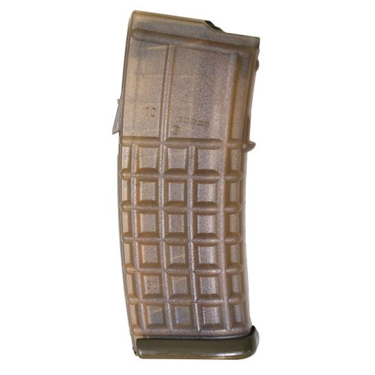 Steyr Arms AUG A3 M1 magazine in tan color, designed to hold 30 rounds of .223 Rem ammo.