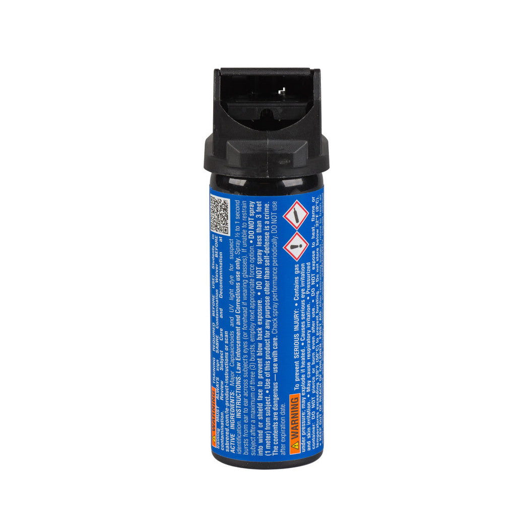  pepper spray canister with blue label on a white background