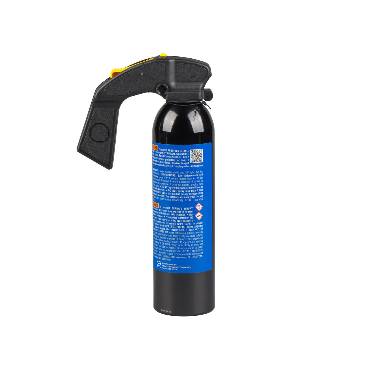 Rear view of the Sabre 16.0 oz Gel OC Spray 10% OC and 1.33% MC (MK-9) 92H2O60-GEL