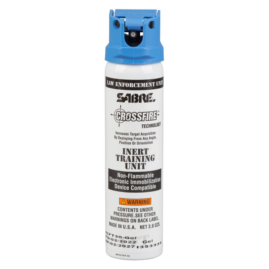 SABRE Crossfire pepper spray canister on a white background