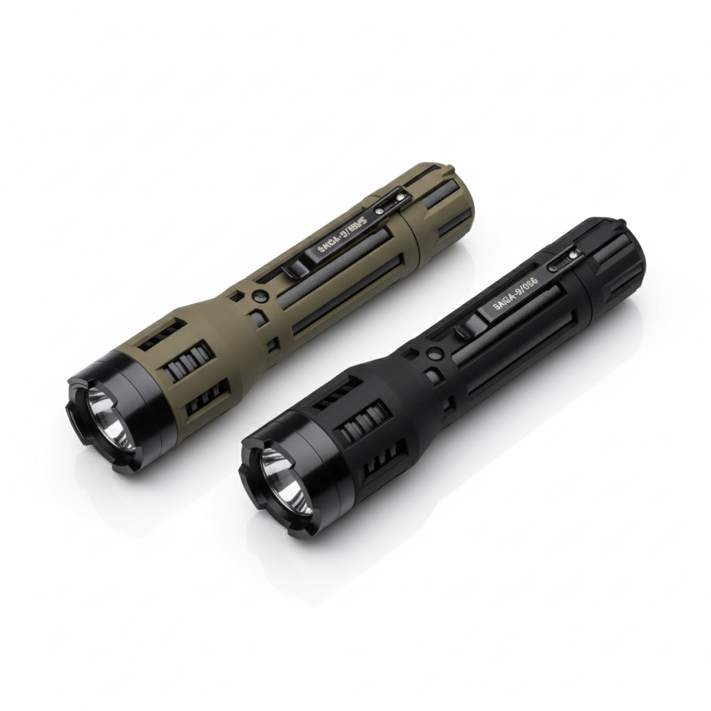 SABRE 2-in-1 stun gun flashlight, 1.820 µC charge, 120 lumen LED, rechargeable, belt holster. Fast shipping from WCUniforms. Order today.