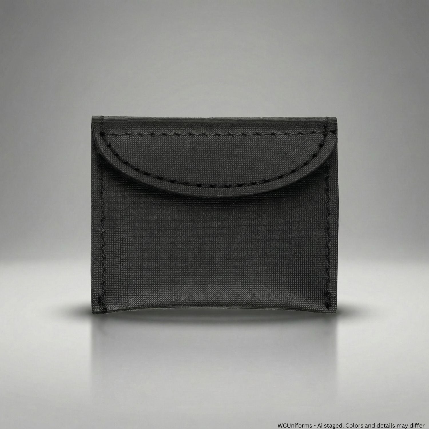 Black glove holder on a gray background
