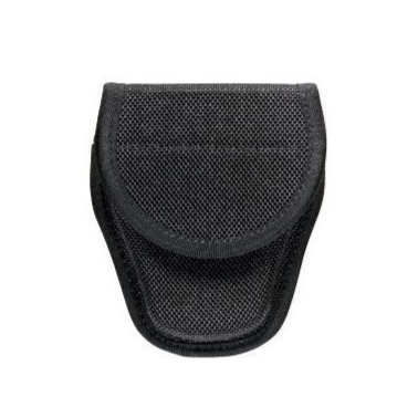 Safariland Model 7300 AccuMold Covered Handcuff Case with MOLLE and Belt Mount in Black