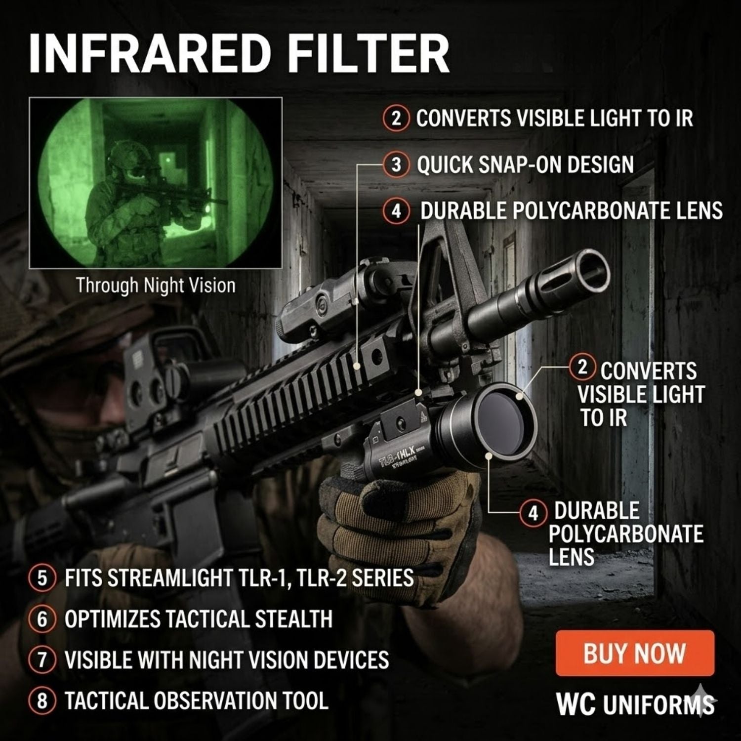 Streamlight Infrared Filter for TLR-1, TLR-2 & ProTac Lights 69118