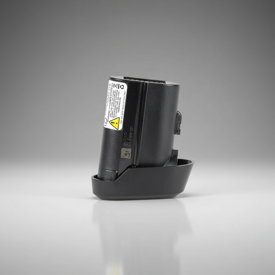 Black TASER 22010 Battery Performance Power Magazine PPM for X1, X2, and X26P battery pack with a warning label on a gray background