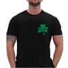 Thin Blue Line T-Shirt featuring a green shamrock, perfect for St. Patrick's Day and supporting law enforcement.