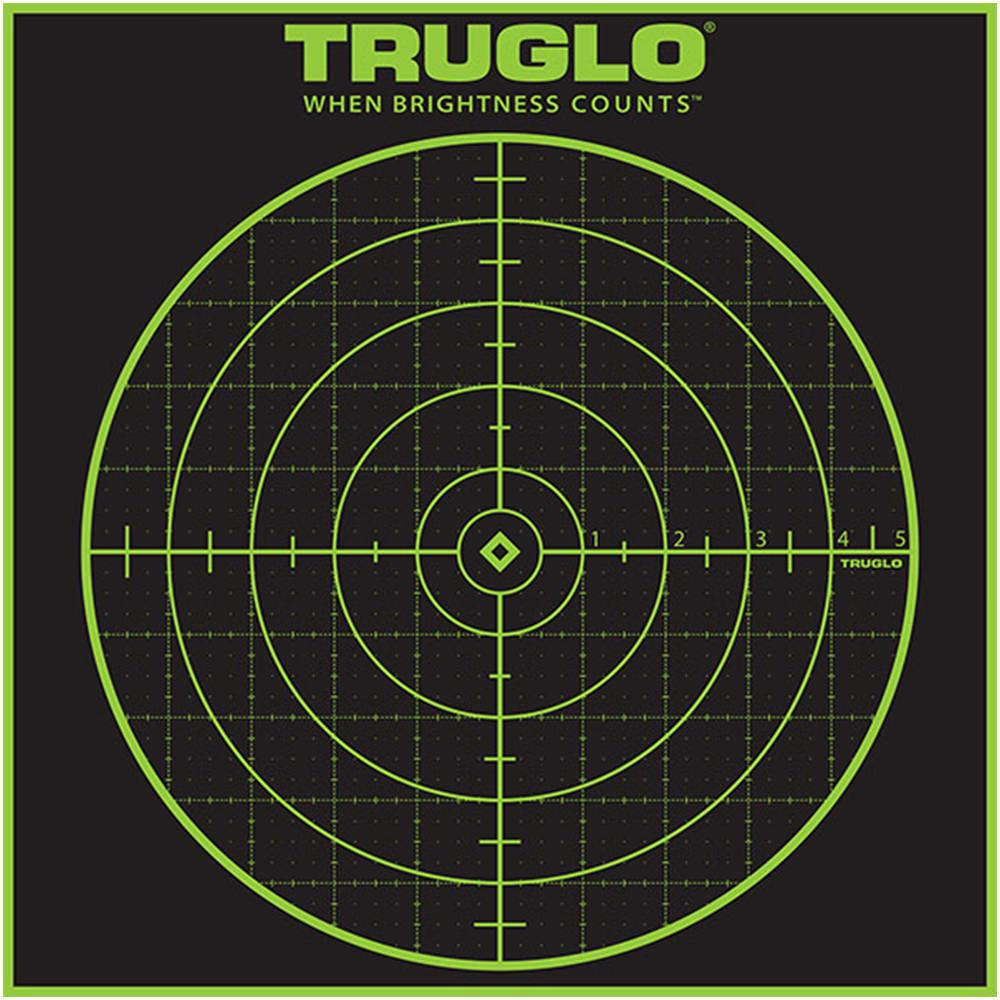 Truglo TRU-SEE Splatter Target with fluorescent green design for easy visibility and precision shooting up to 100 yards.