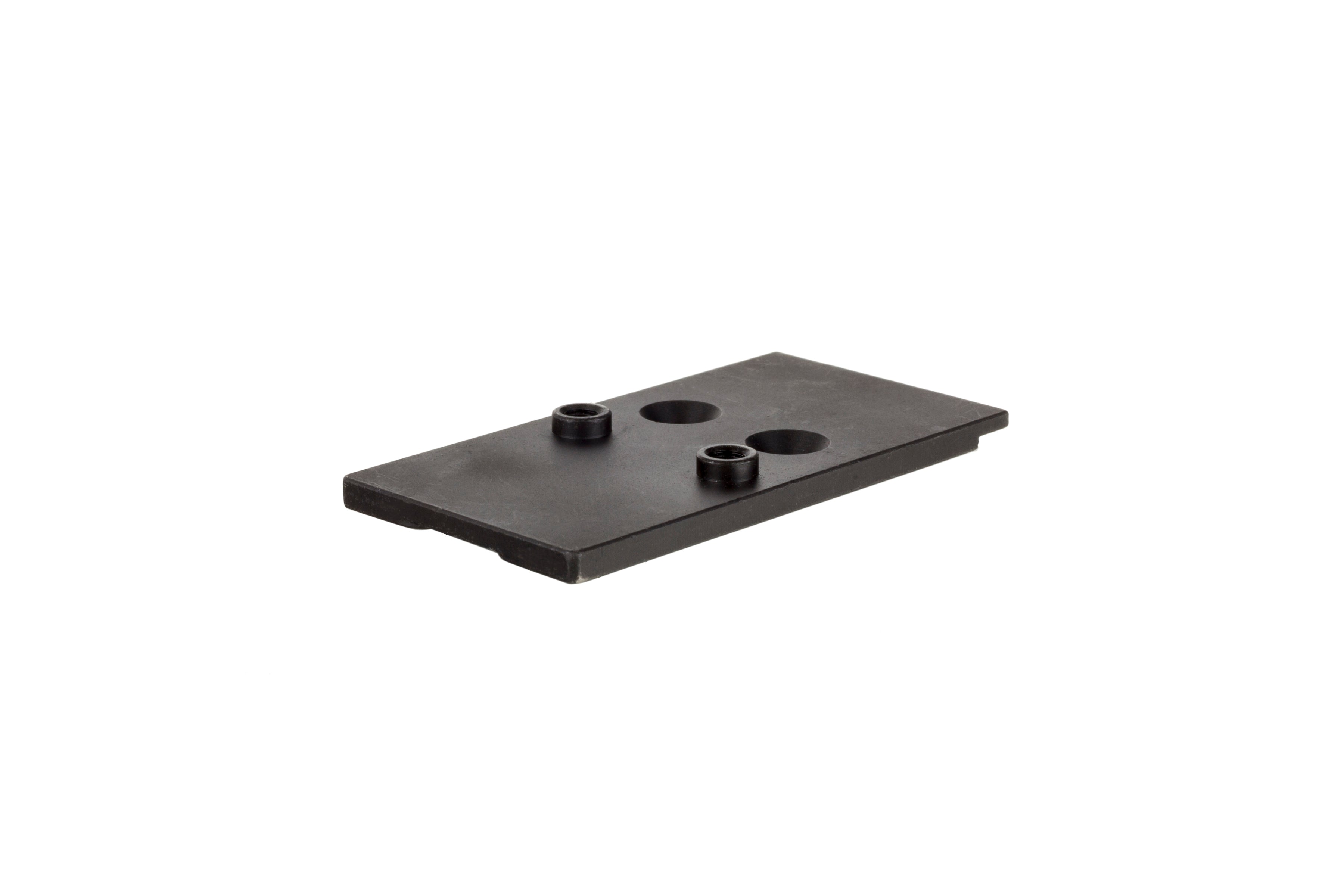 Trijicon RMRcc Pistol Dovetail Mount base with two screw holes for easy attachment and secure fit.