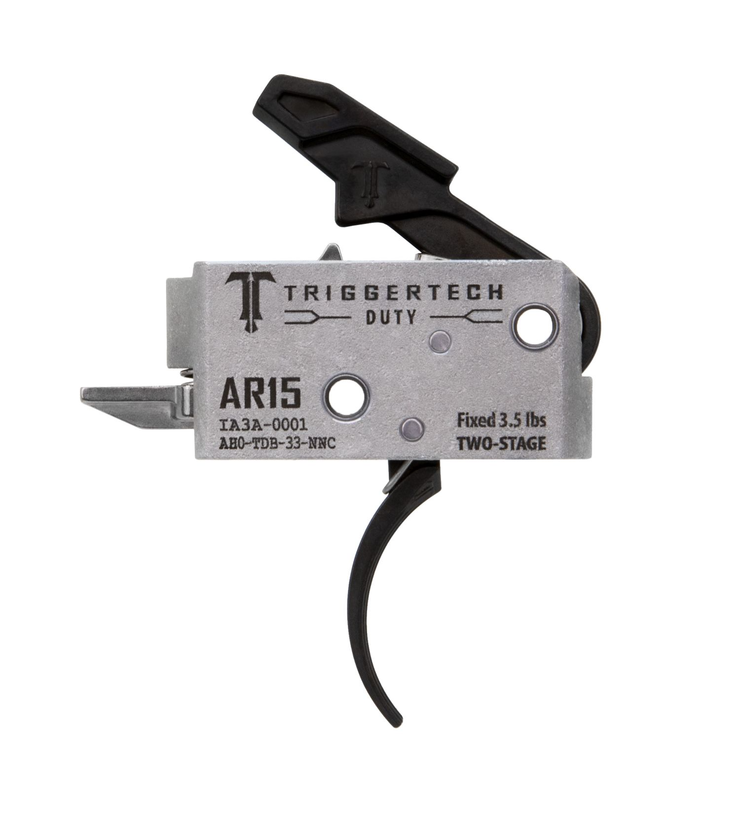 TriggerTech AR15 Two-Stage Trigger featuring durable stainless steel components and a fixed pull weight of 3.5 lbs.