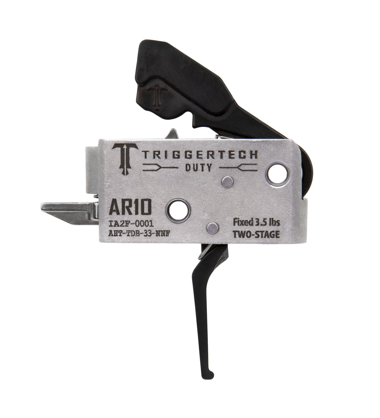 TriggerTech AR10 Two-Stage Trigger showcasing robust design and durability for precision shooting. Fixed pull weight 3.5 lbs.