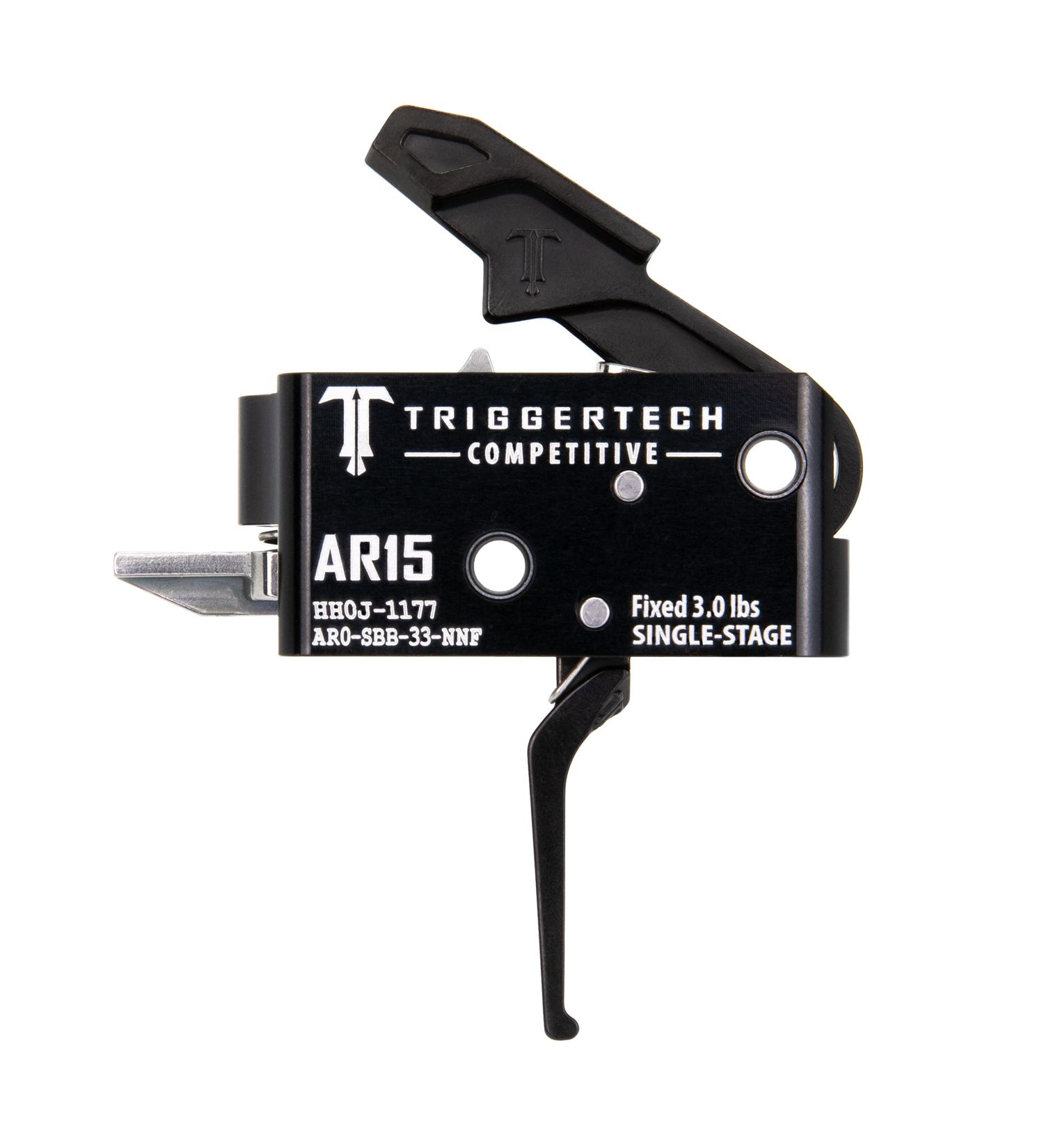 TriggerTech AR15 single-stage competitive trigger featuring zero-creep technology and durable stainless steel design.