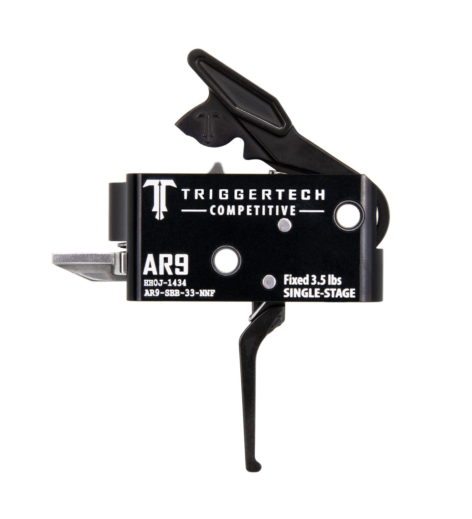 TriggerTech AR9 Single-Stage Competition Trigger with fixed 3.5 lbs pull weight, designed for optimal performance and reliability.