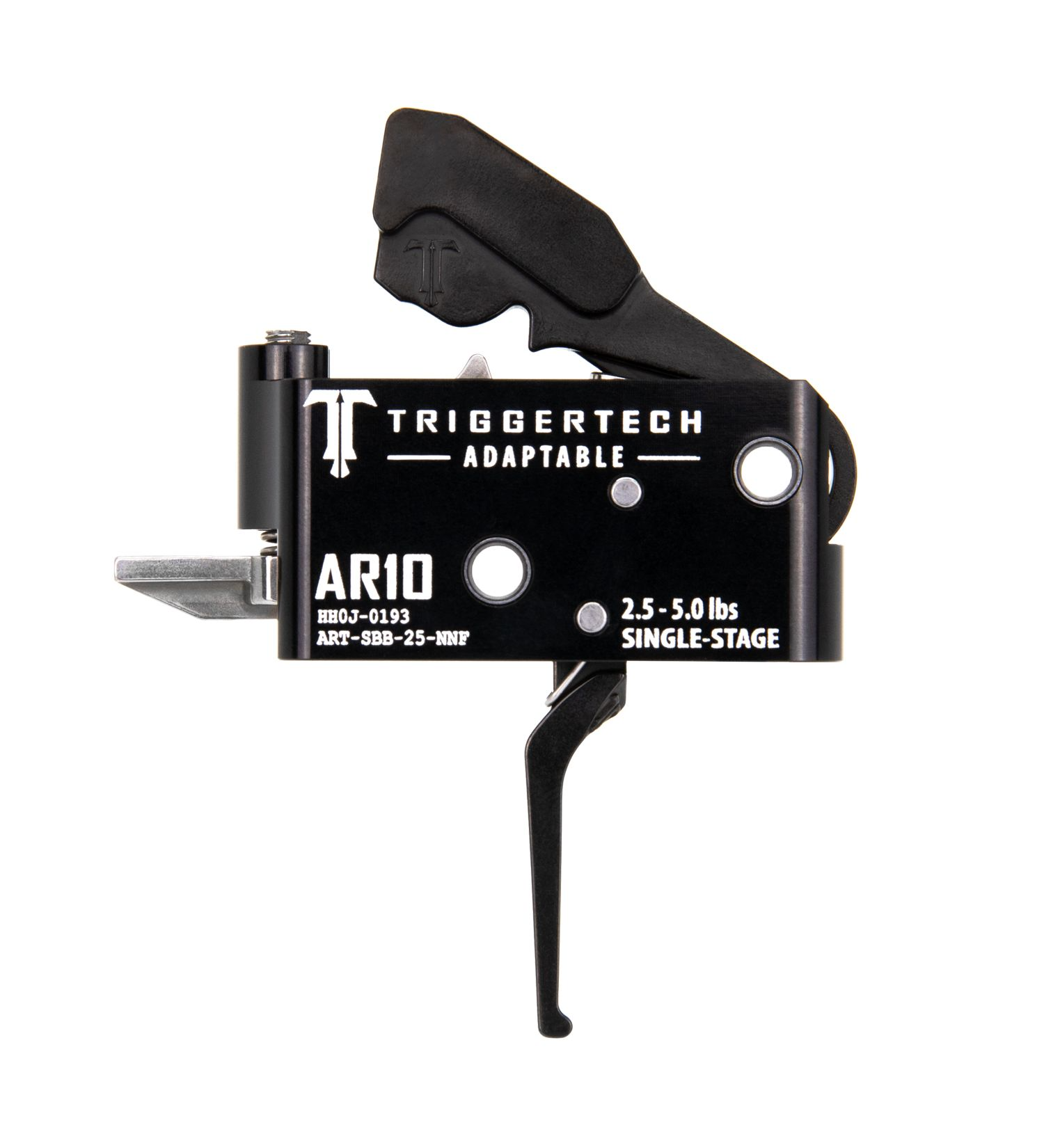 TriggerTech AR10 Single-Stage Adaptable Trigger, featuring adjustable pull weight and enhanced reliability for optimal performance.