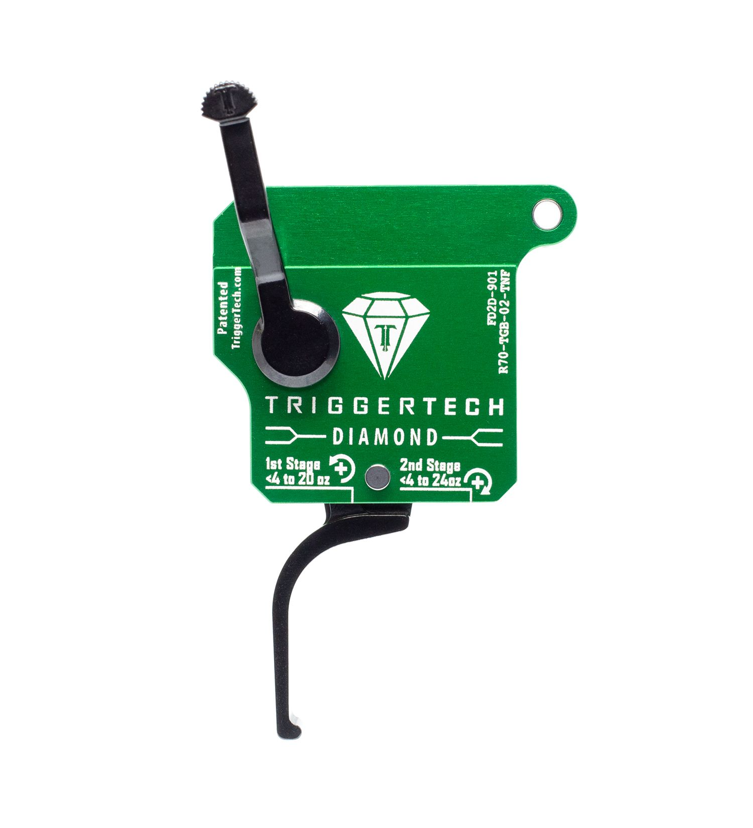 TriggerTech Diamond Special Trigger for Remington 700 Clone with adjustable pull weight and advanced safety features.