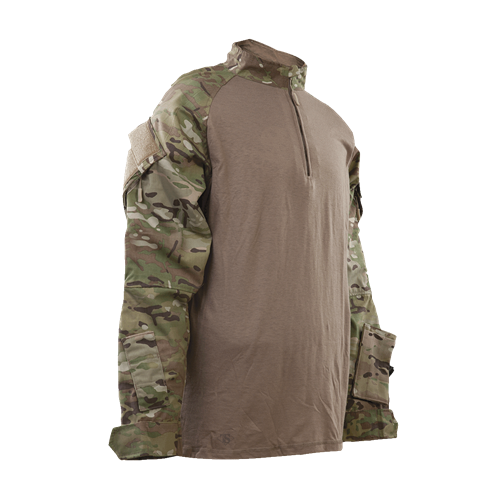 TRU-SPEC TRU Xtreme Combat Shirt showcasing tactical design and camo sleeves for elite performance in the field.