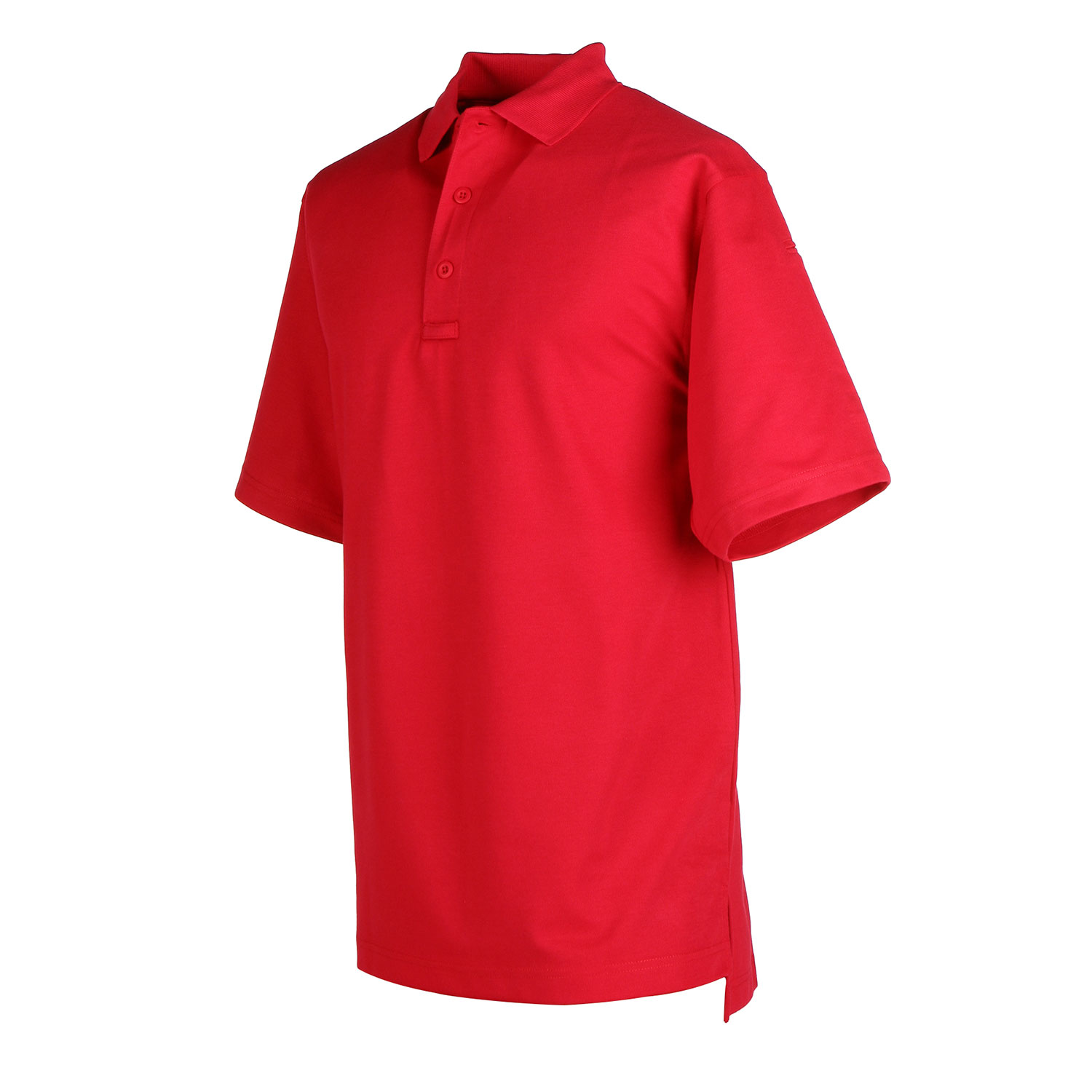 TRU-SPEC Original Short Sleeve Polo in vibrant red, designed for comfort and ease of movement on the job.