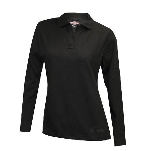 TRU-SPEC Women’s Long Sleeve Original Polo – Black, 3XL -