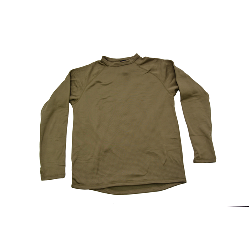 TRU-SPEC GEN-3 ECWCS Crew Top in ODG, Level 2, durable fabric for outdoor and tactical use.