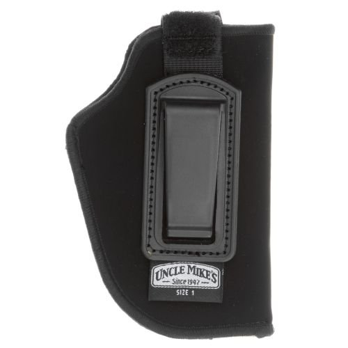 Uncle Mike's Inside-the-Pant Retention Strap Holster with quick detachable design and suede-like exterior for secure fit.