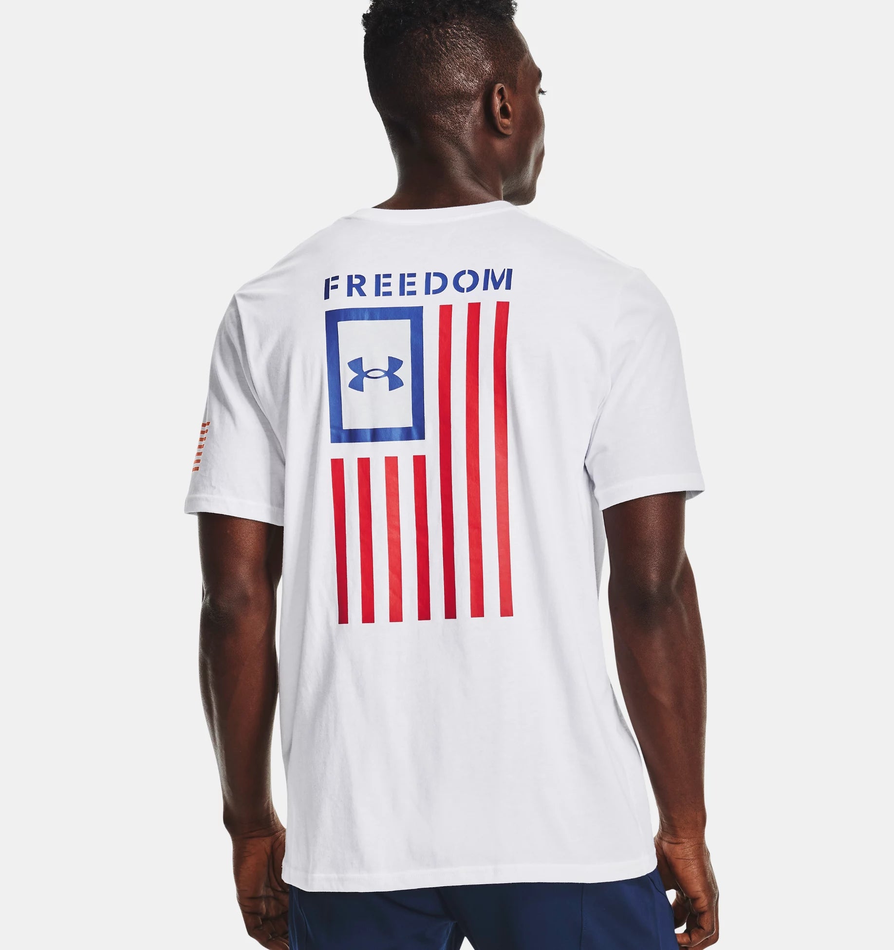 Under Armour Freedom Flag T-Shirt 1370810 – White/Blue, 5XL -