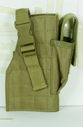 Voodoo Tactical Molle Holster with mag pouch, lightweight design, ideal for secure pistol carry on MOLLE systems.