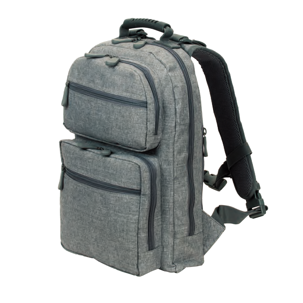 Voodoo Tactical Discreet Deluxe Travel Bag in gray with multiple pockets for organized storage and comfortable carrying.