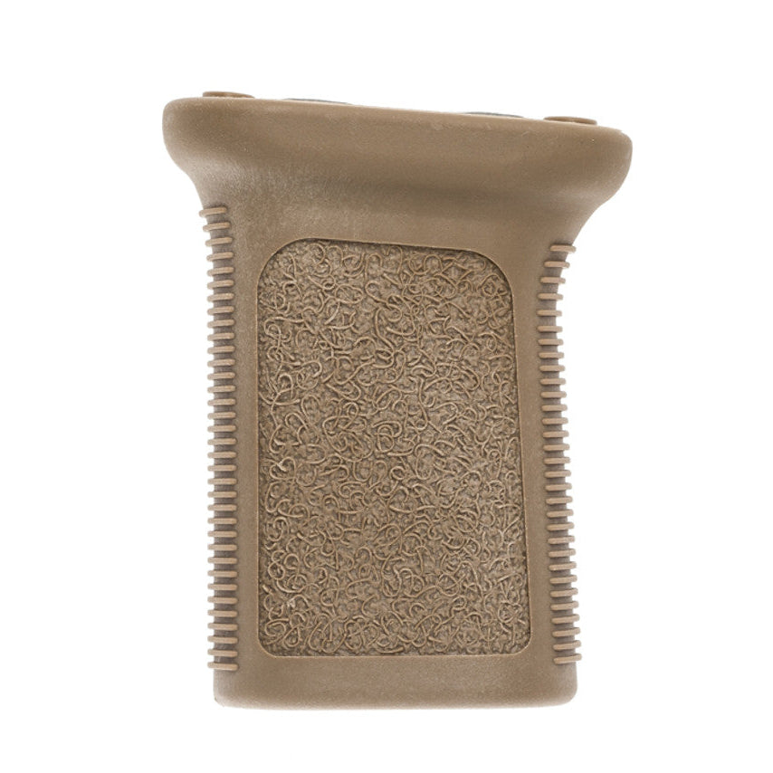 Bravo Company USA Vertical Grip Mod 3-KeyMod™ in Tan, designed for superior grip and quality for AR builds.