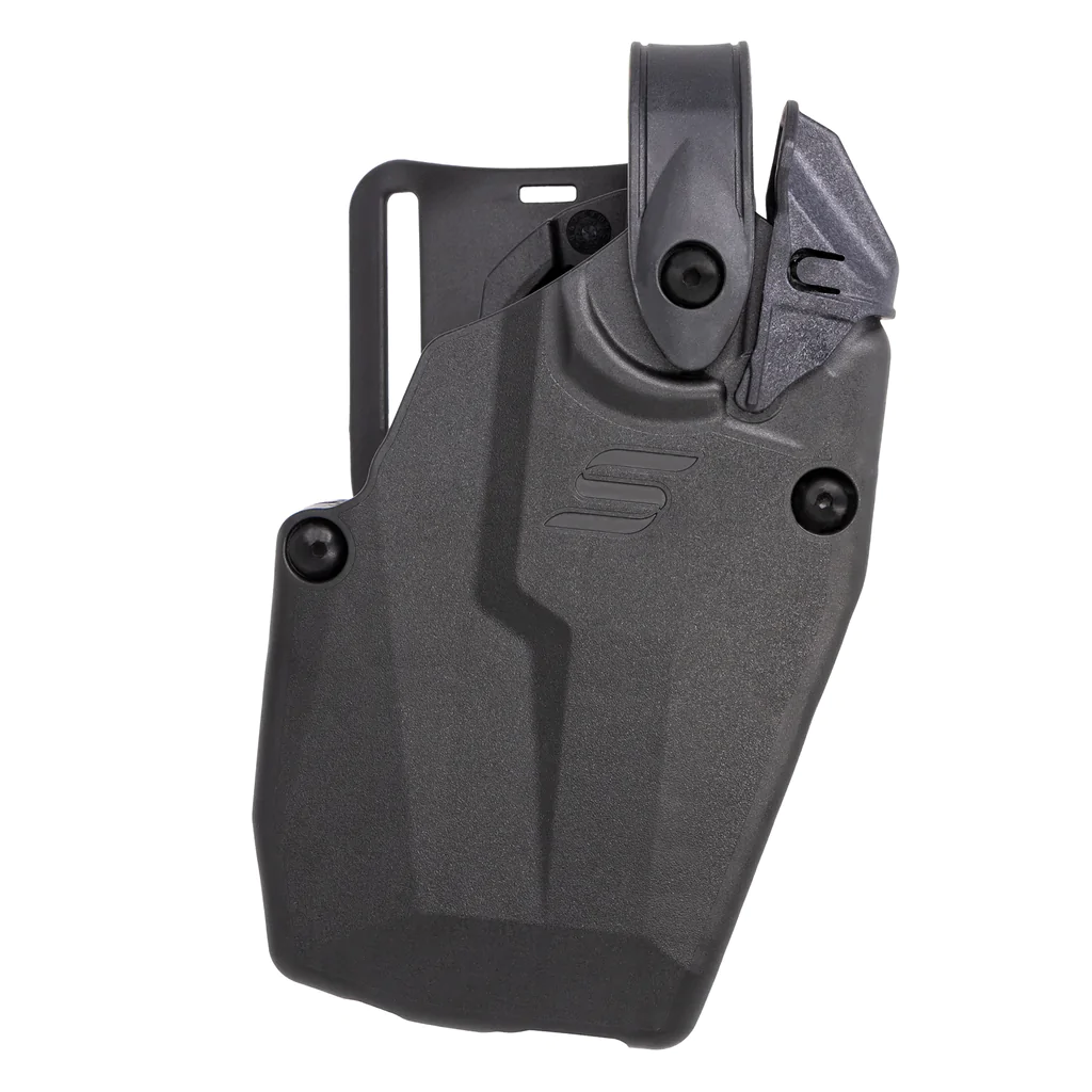 Safariland SafariVault Level 3 RDS Duty Holster for Sig Sauer P320 w/ Light, showcasing robust design and structural integrity.
