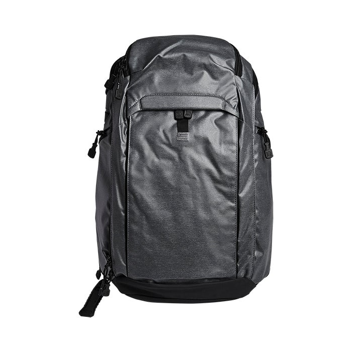 Vertx Gamut Backpack in sleek black-gray design, featuring multiple compartments for customizable everyday use.