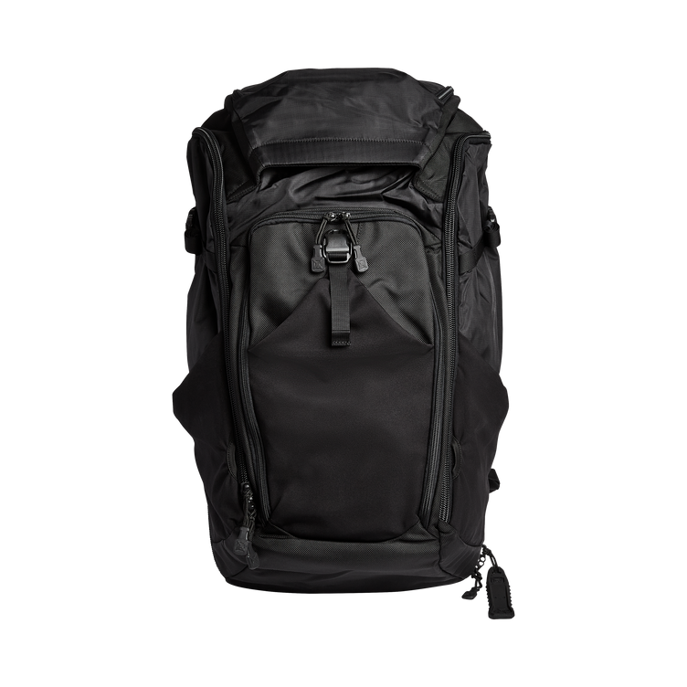 Vertx Pro Overlander backpack in black, featuring multiple compartments and a durable design for road-ready organization.