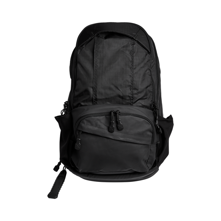 Vertx Pro Readypack backpack in black, featuring multiple storage pockets and a sleek, tactical design.