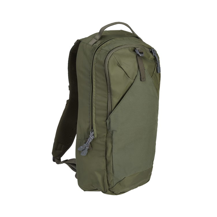 Vertx Long Walks Pack in olive green, designed for adventure with lightweight fabric and spacious compartments.