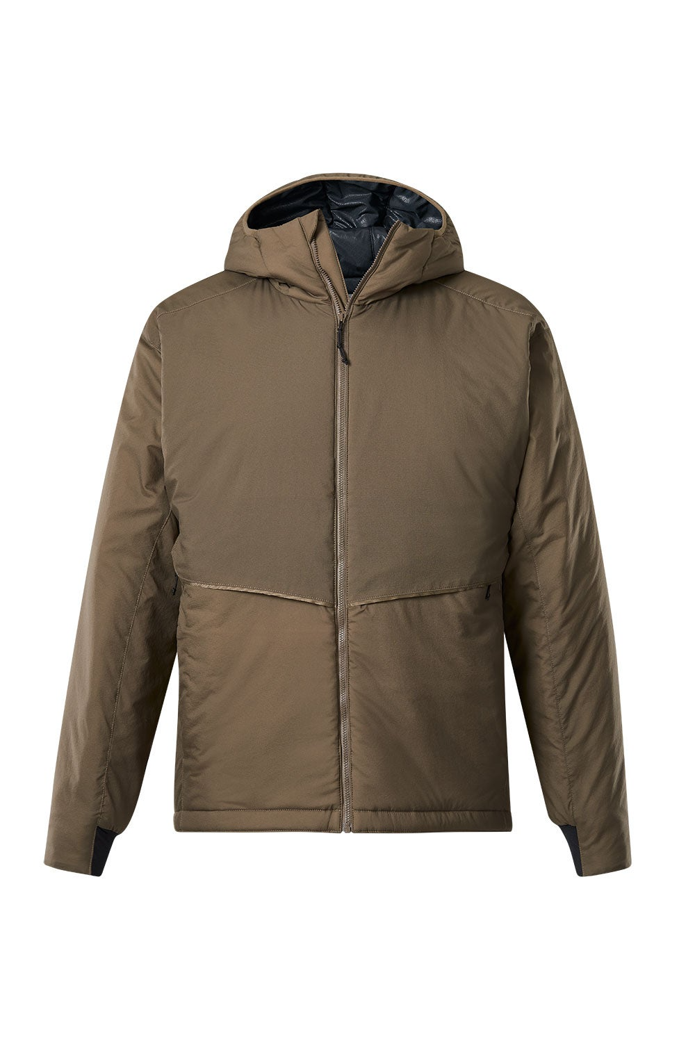 Vertx Integrity +P Jacket in brown, insulated design with adjustable hood and rip-stop body for ultimate weather protection.