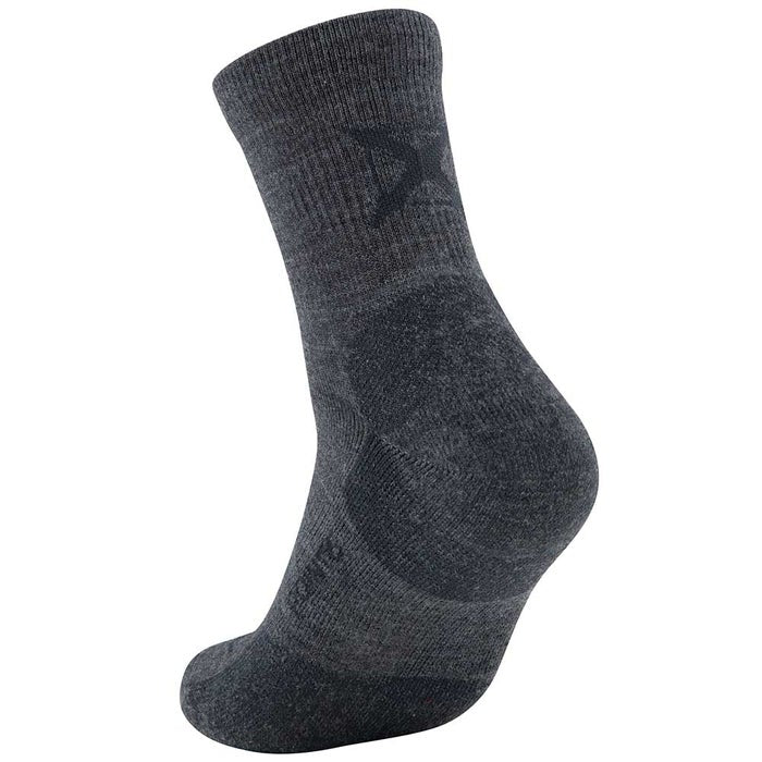 Vertx VaporCore 5 Crew Sock in dark gray, showcasing comfort and durability for active lifestyles.