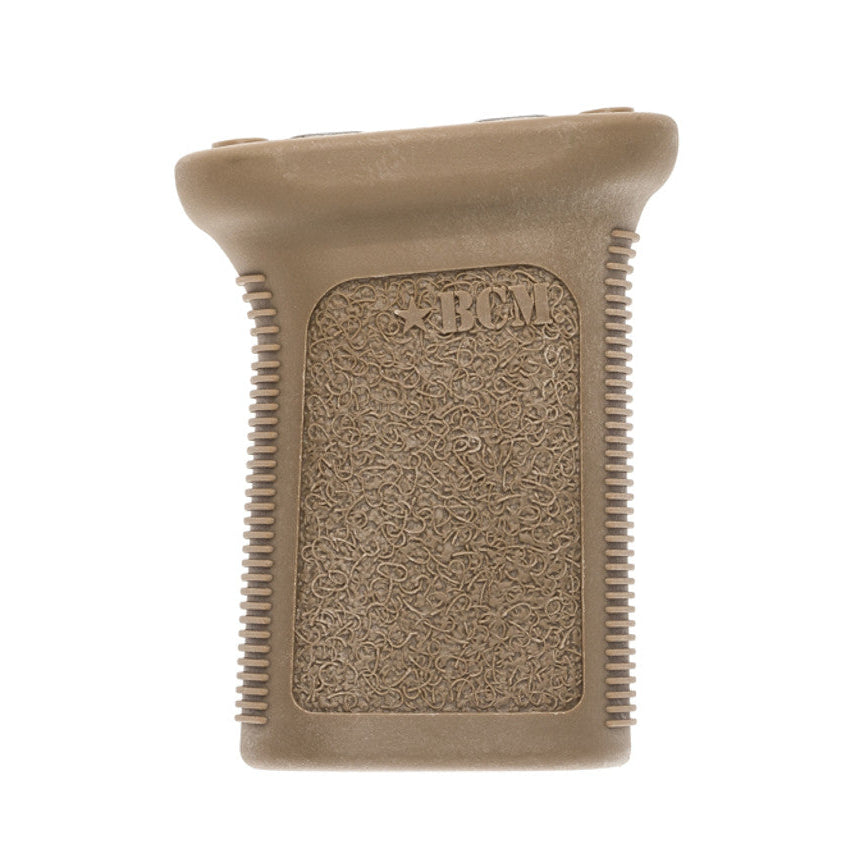 Bravo Company USA Vertical Grip Mod 3-KeyMod in Tan, designed for durability and precision in tactical applications.