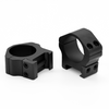 Warne 1 inch PA Low Matte Scope Rings showcasing a durable black finish and precision design for reliable mounting.