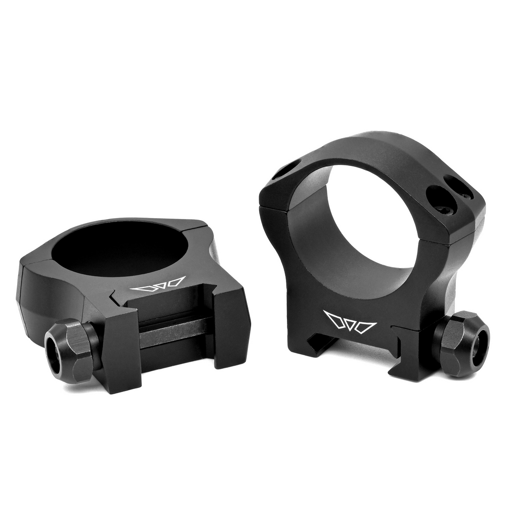 Warne Mountain Tech 30mm medium matte rings, durable scope mounts for hunting and shooting enthusiasts.