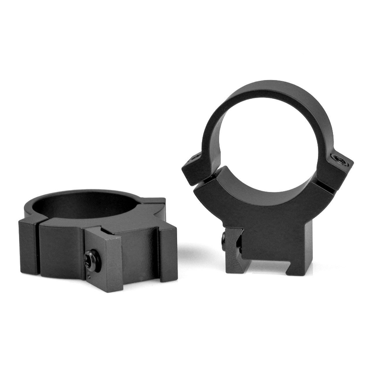 Warne 1 inch Rimfire High Matte Scope Mount Rings designed for durability and performance on rimfire rifles.