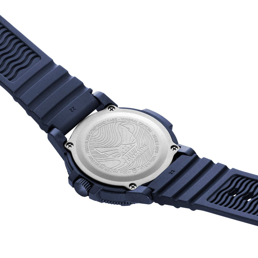 Back of Luminox Leatherback Sea Turtle Giant Outdoor Watch 0337 with CARBONOX case, NATO or PU strap