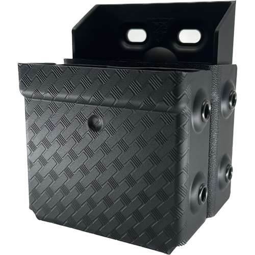 Zero9 Solutions Double Handcuff Case - ASP Sentry, rugged design in black, securely holds hinged or chain cuffs.