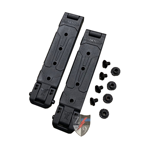 Zero9 Solutions Molle-Loks (2) set with mounting screws for secure attachment, perfect for tactical gear enhancement.