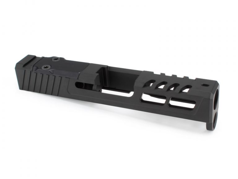 Zaffiri Precision RTS G43 ZPS.2 Slide RMSc Cut in Armor Black with precision design for improved performance.