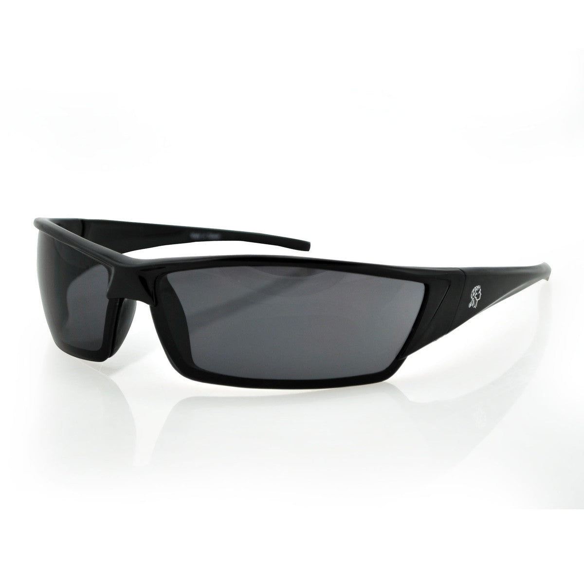 Zan Headgear Utah Sunglass in sleek black, featuring polycarbonate lenses with 100% UV protection. Retro and modern design.