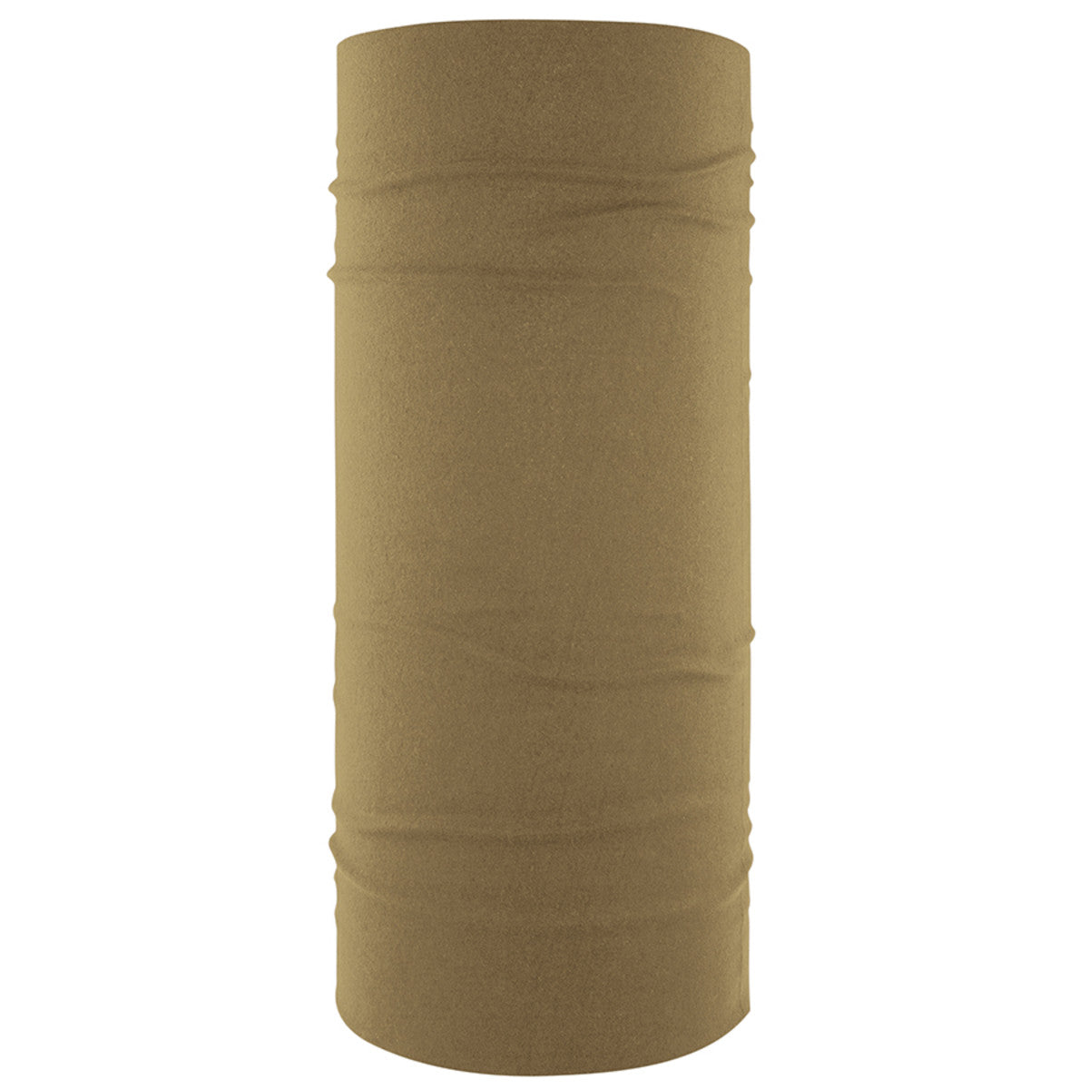 Fleece lined Zan Headgear Motley Tube in a soft brown color, versatile for cold weather activities and styles.